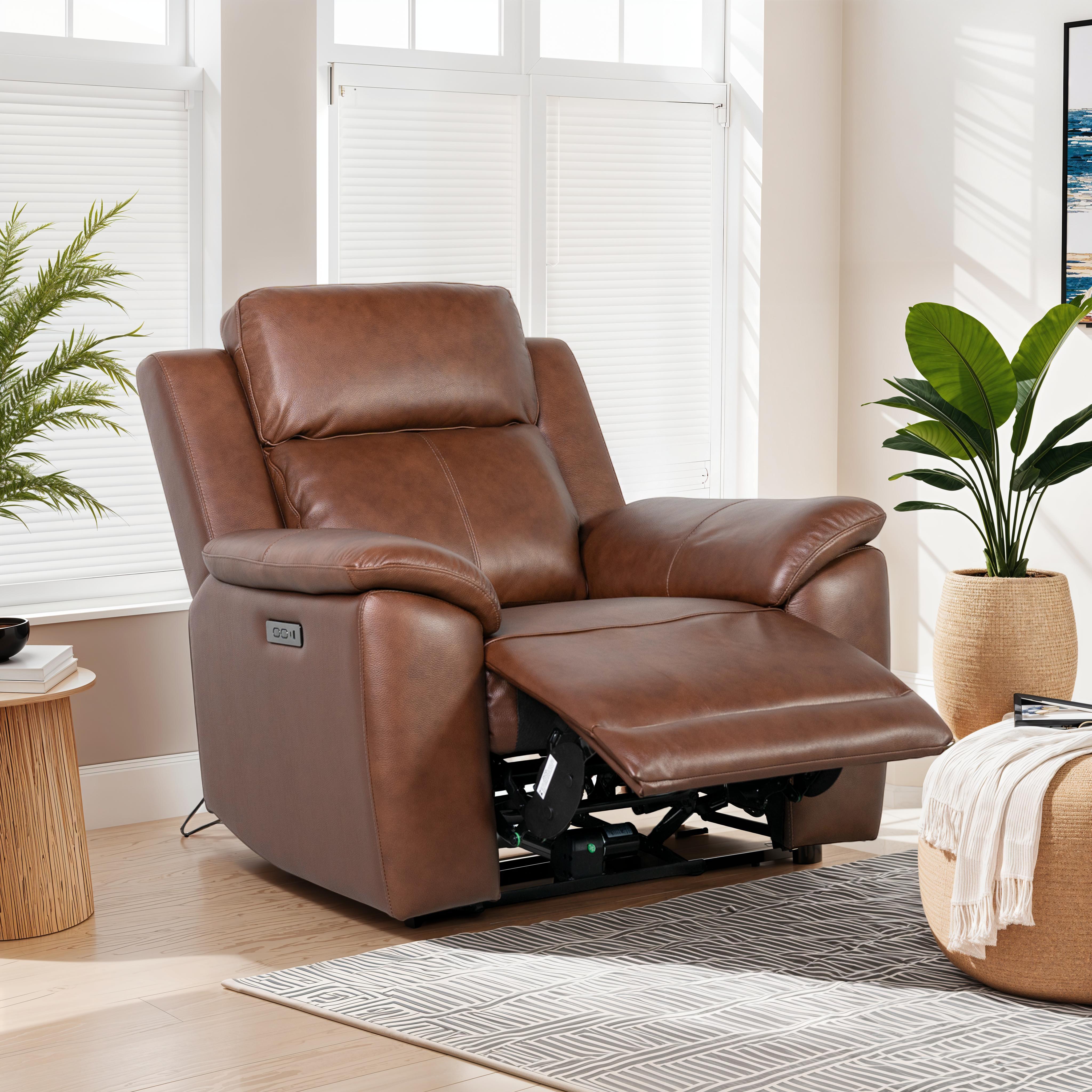 New Hampshire Leather Power Recliner Chair