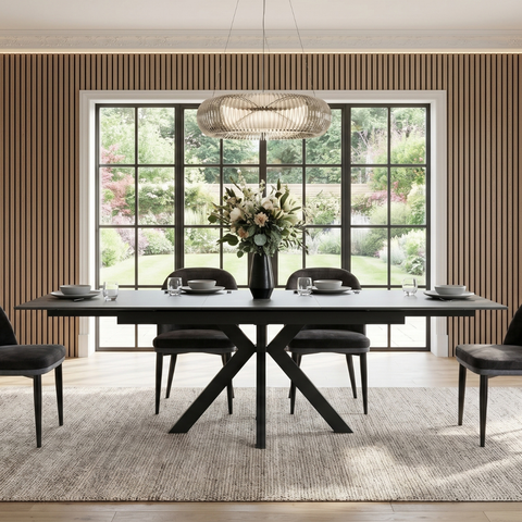 Olympia Small Light Grey Matt Ceramic Extendable Dining Table (130cm-180cm)