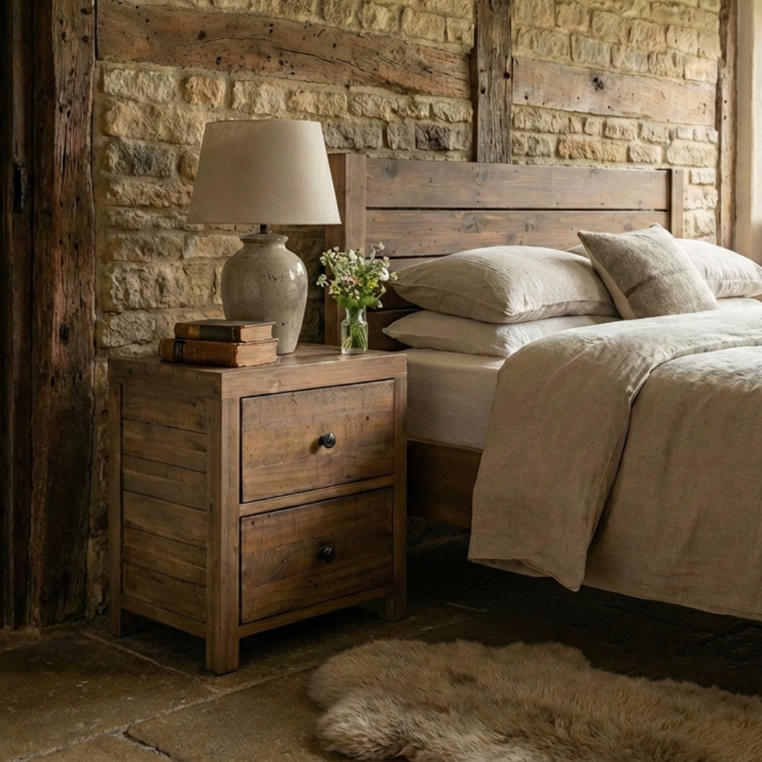 Montreal 2 Drawer Bedside Table