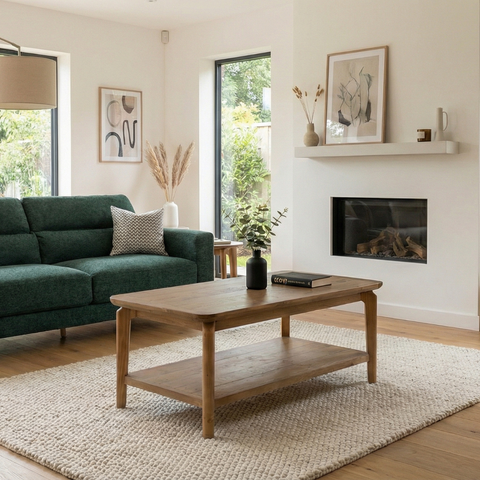 Scandi Coffee Table With Shelf