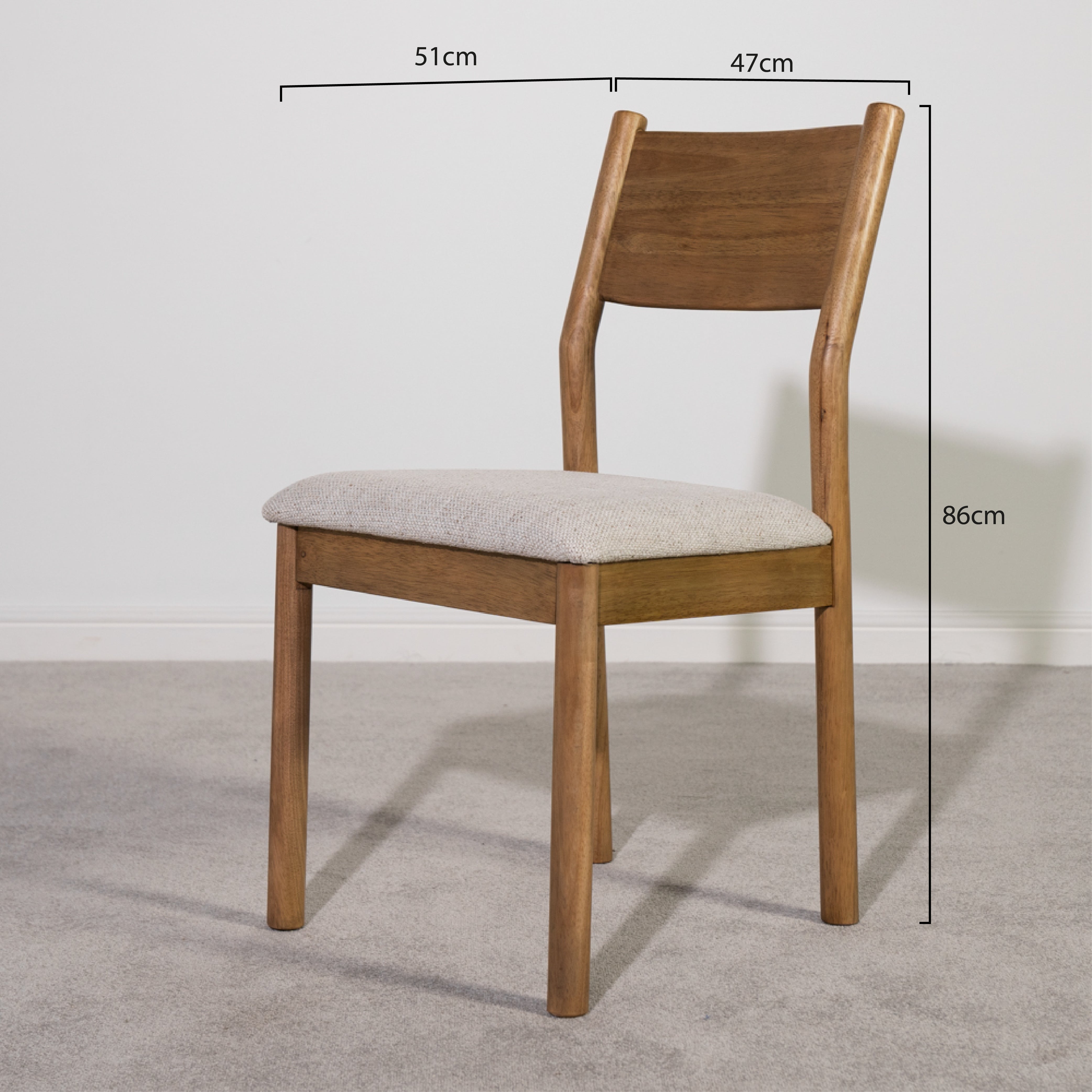 Bristol Natural Oak Dining Chair Set of 2