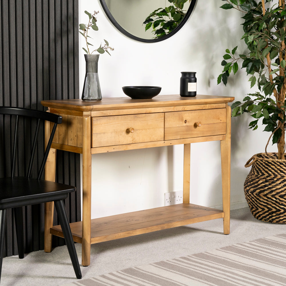 Scandi 2 Drawer Console Table