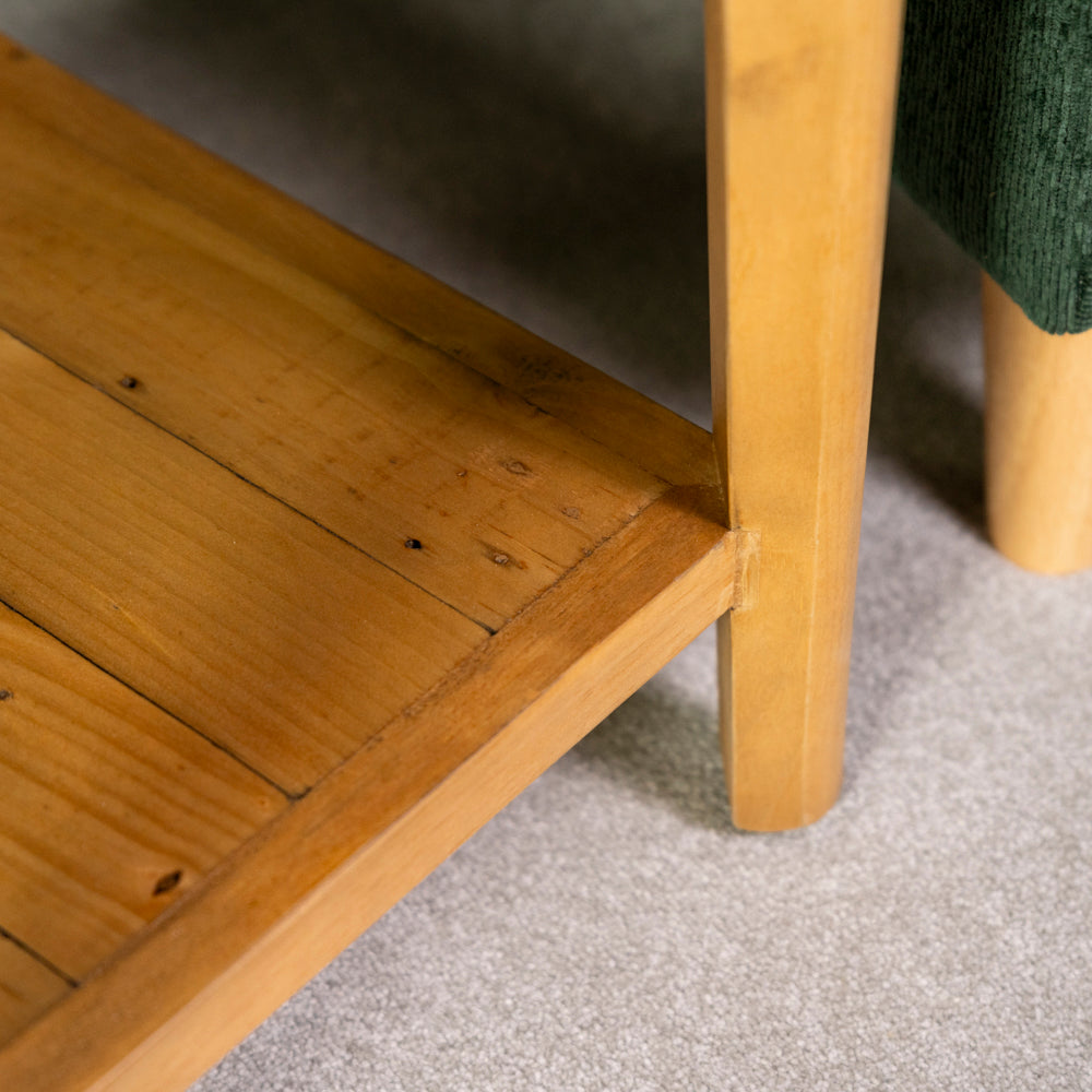 Scandi Lamp table With Shelf