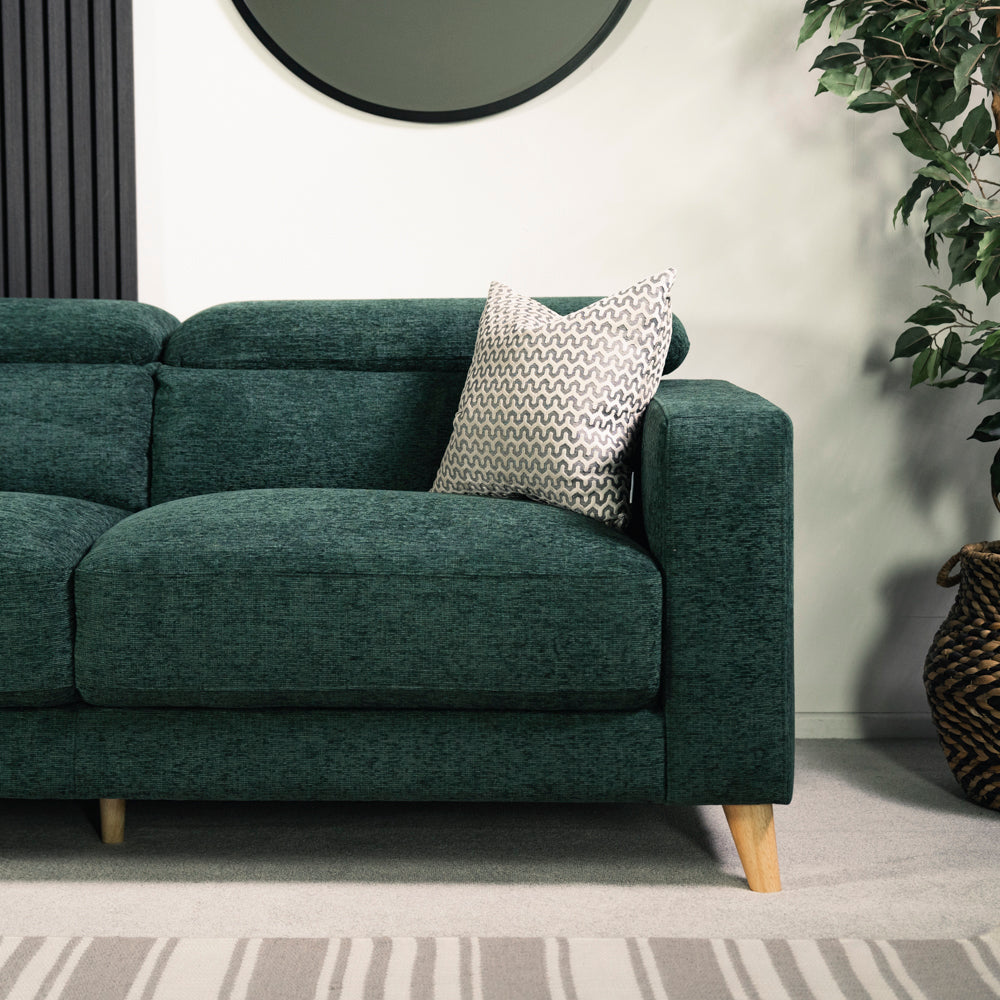 Olive 3 Seater Ratchet Headrest Sofa