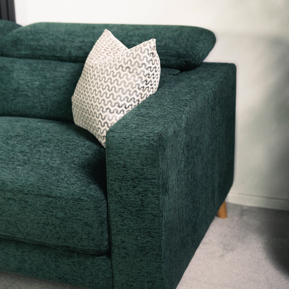 Olive 3 Seater Ratchet Headrest Sofa