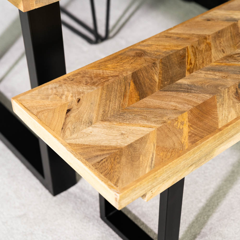 Nautilus Mango Wood Dining Bench