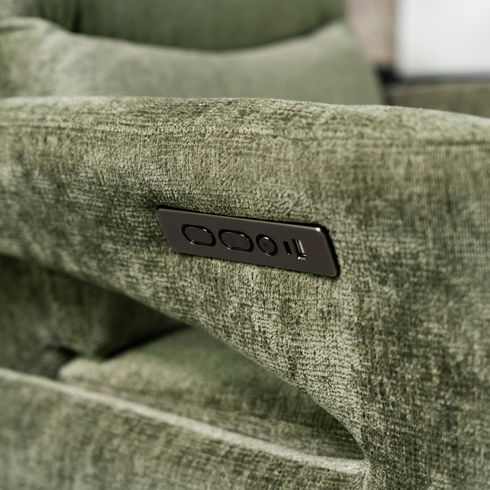 Bali Swivel Power Recliner Chair (Sage Green)