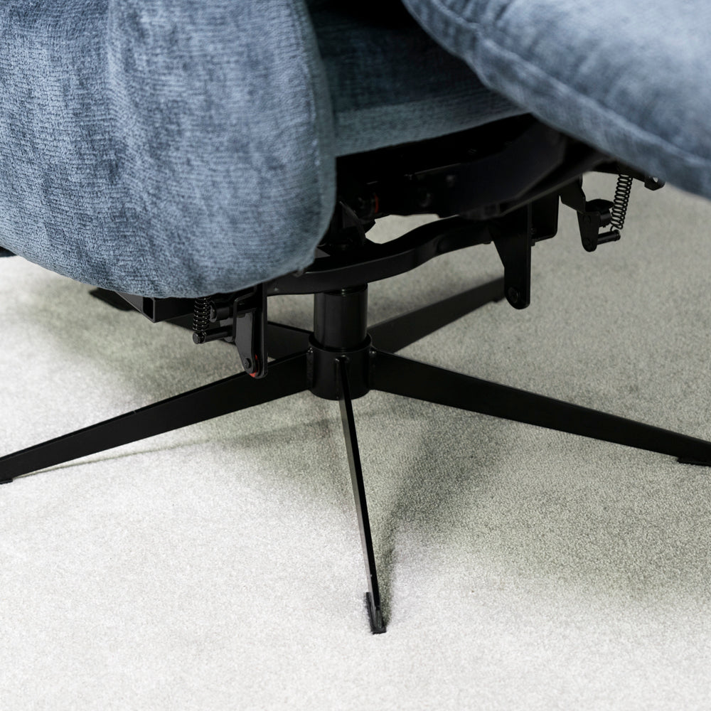 Bali Swivel Power Recliner Chair (Navy Blue)