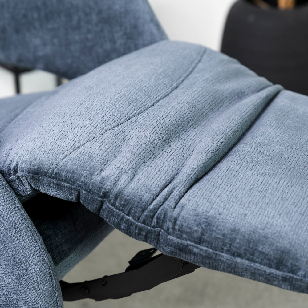 Bali Swivel Power Recliner Chair (Navy Blue)