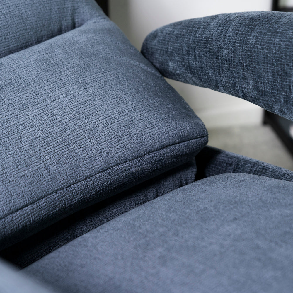 Bali Swivel Power Recliner Chair (Navy Blue)