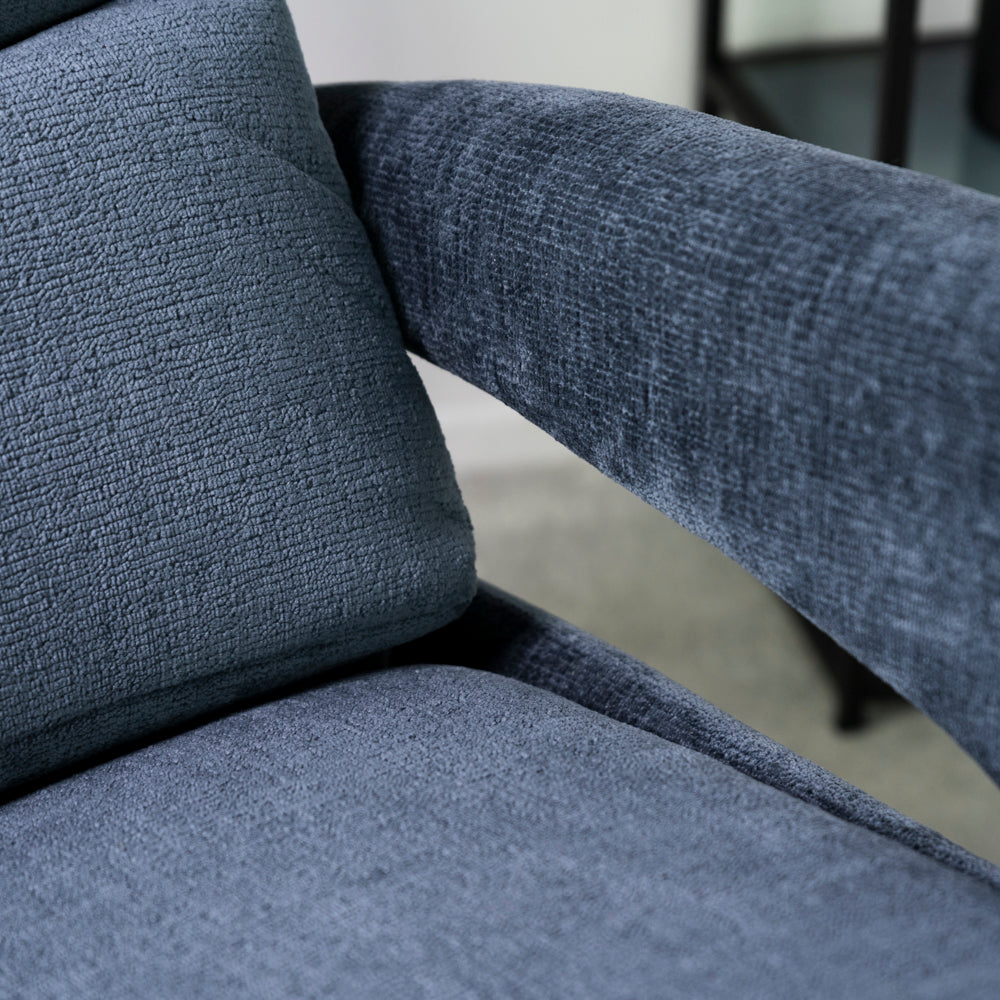 Bali Swivel Power Recliner Chair (Navy Blue)