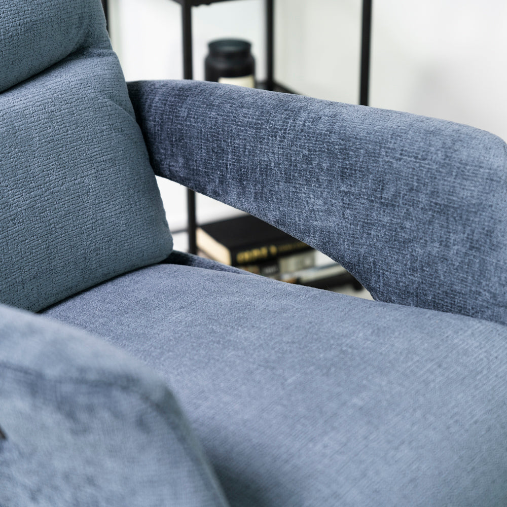 Bali Swivel Power Recliner Chair (Navy Blue)