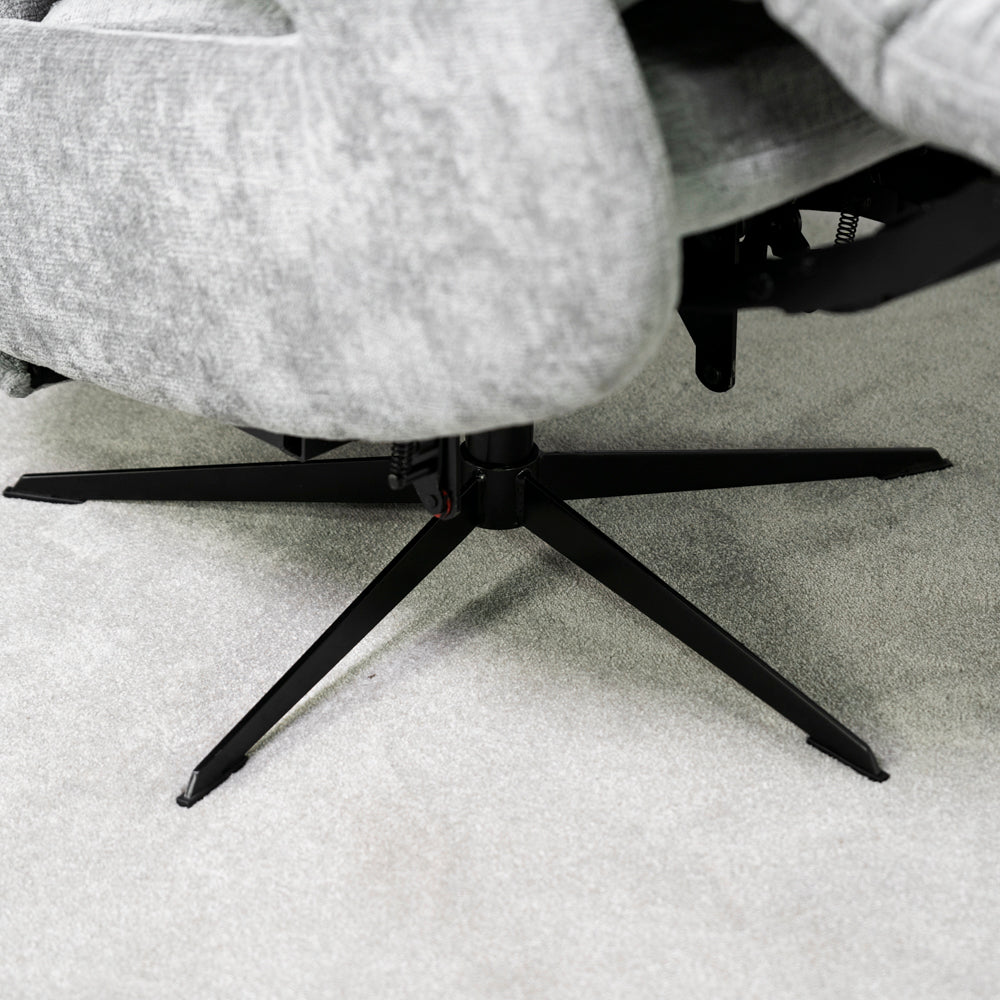 Bali Swivel Power Recliner Chair (Light Grey)