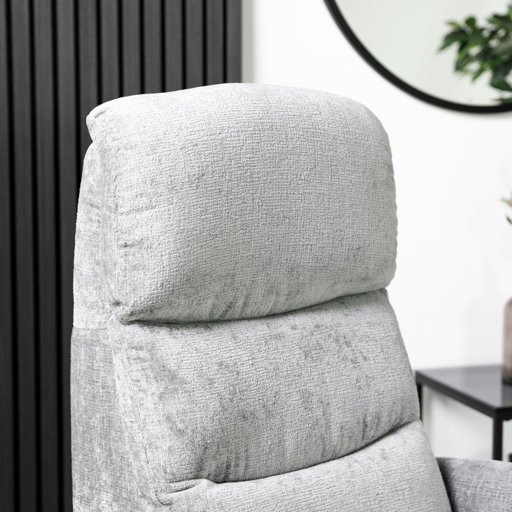 Bali Swivel Power Recliner Chair (Light Grey)