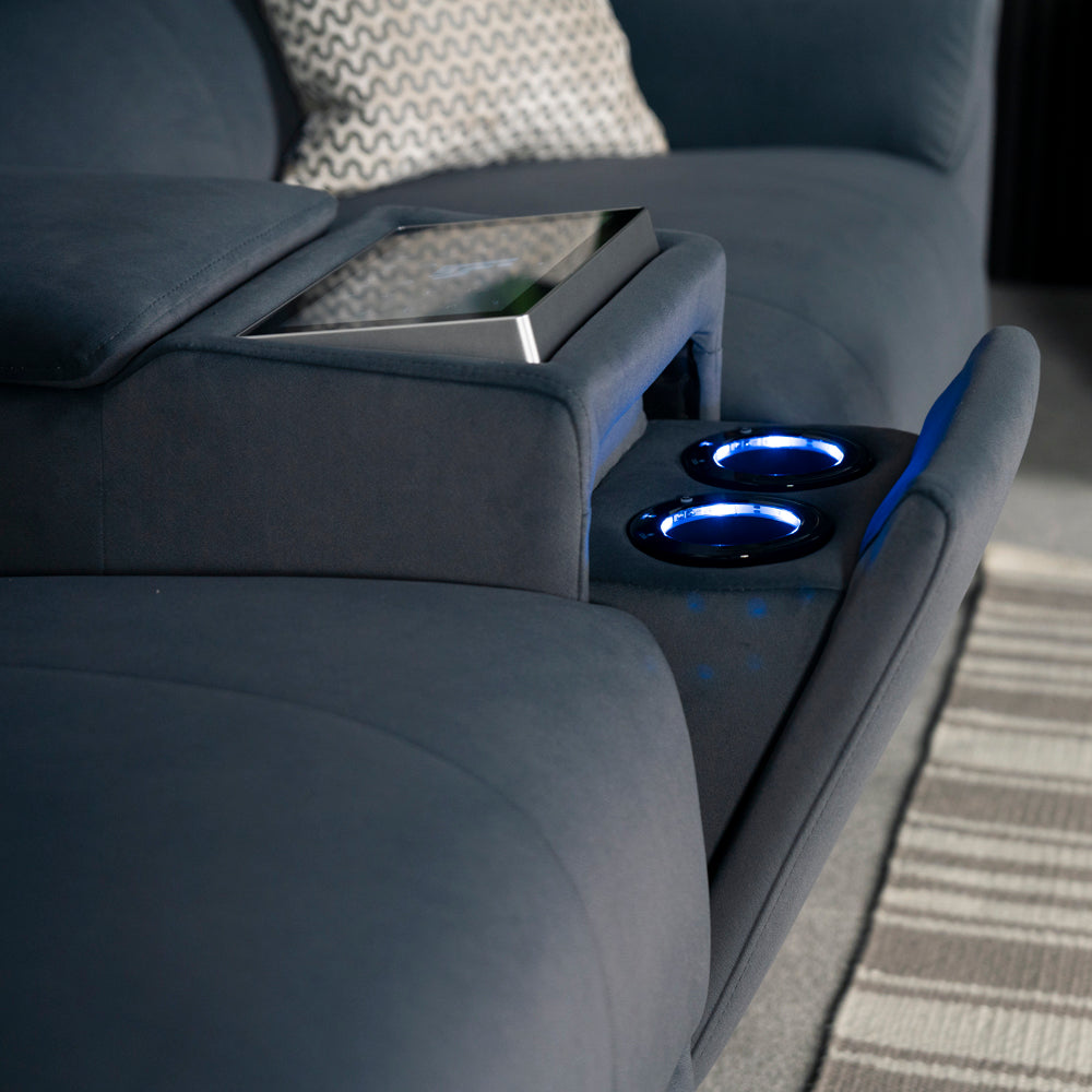 Optima 3 Seater Recliner Power Headrest Tilt With Sofa Screen