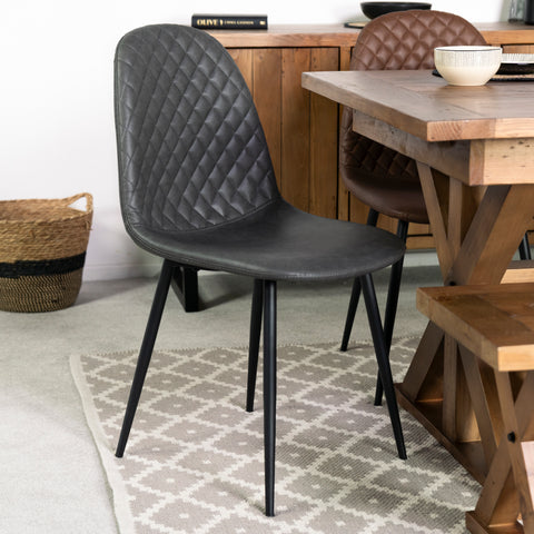 Dallas Charcoal Dining Chair Set Of 2