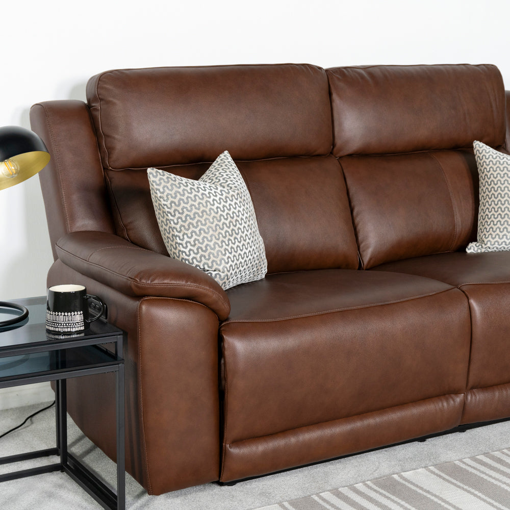 New Hampshire 3 Seater Leather Power Recliner Sofa