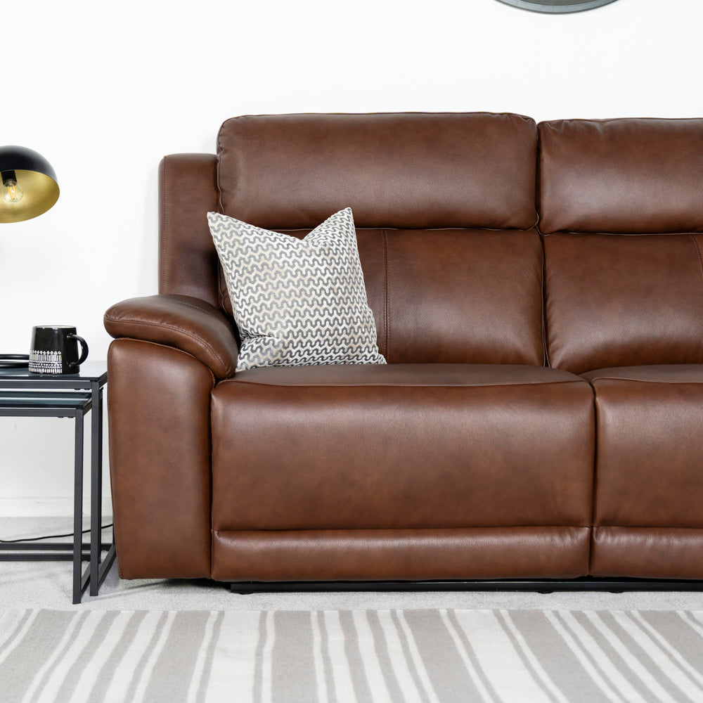 New Hampshire 3 Seater Leather Power Recliner Sofa