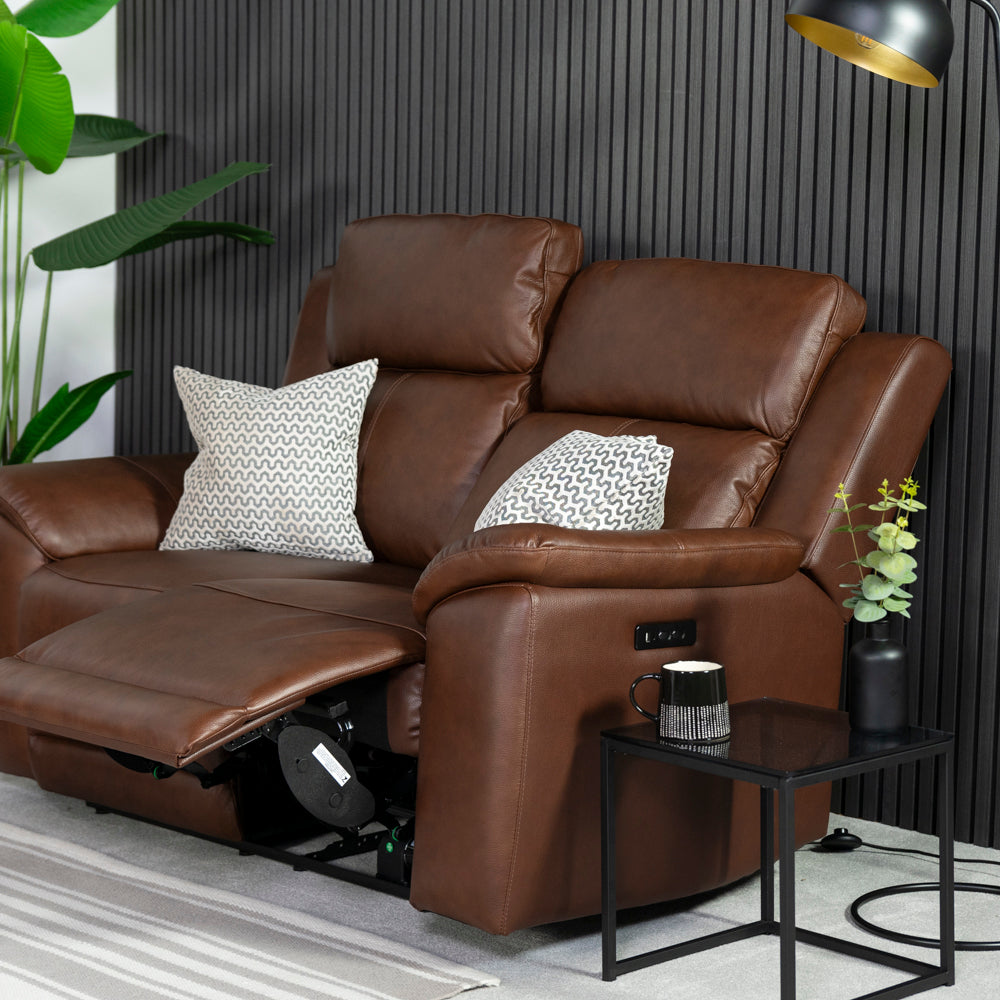 New Hampshire 2 Seater Leather Power Recliner Sofa