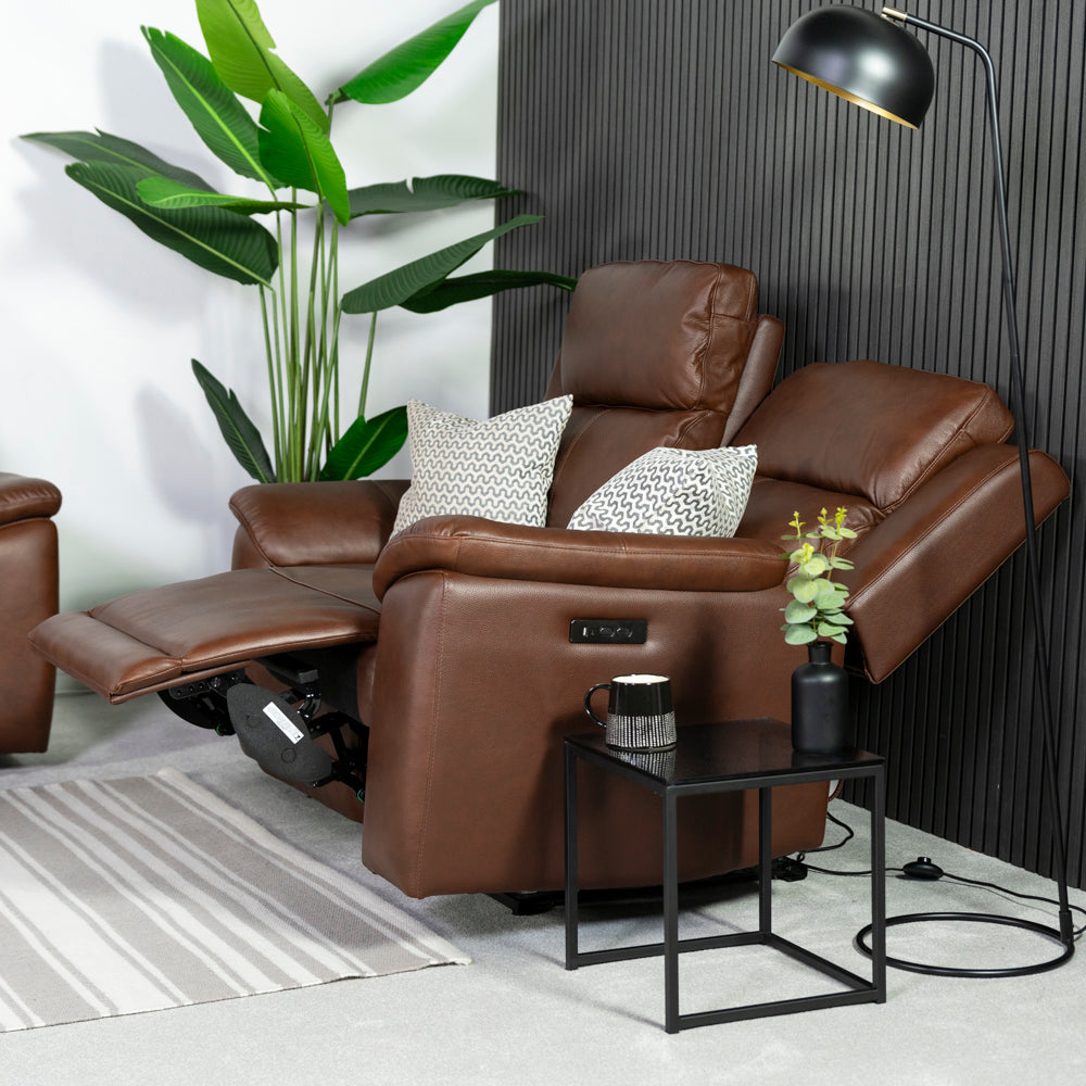 New Hampshire 2 Seater Leather Power Recliner Sofa