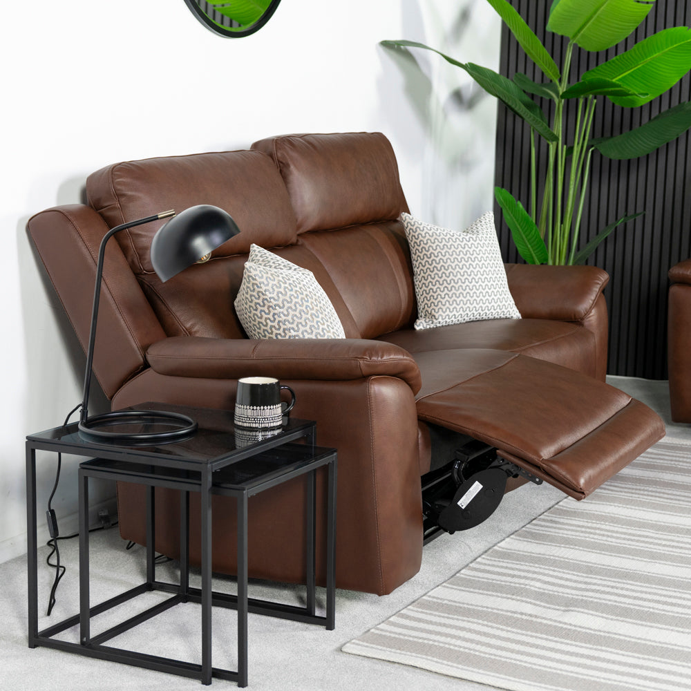 New Hampshire 3 Seater Leather Power Recliner Sofa