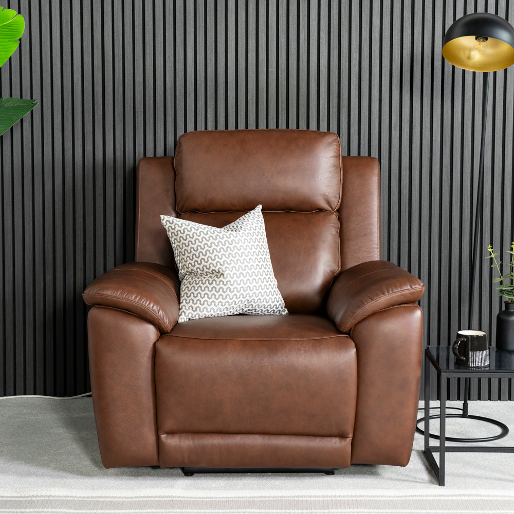 New Hampshire Leather Power Recliner Chair