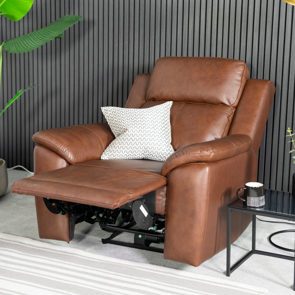 New Hampshire Leather Power Recliner Chair