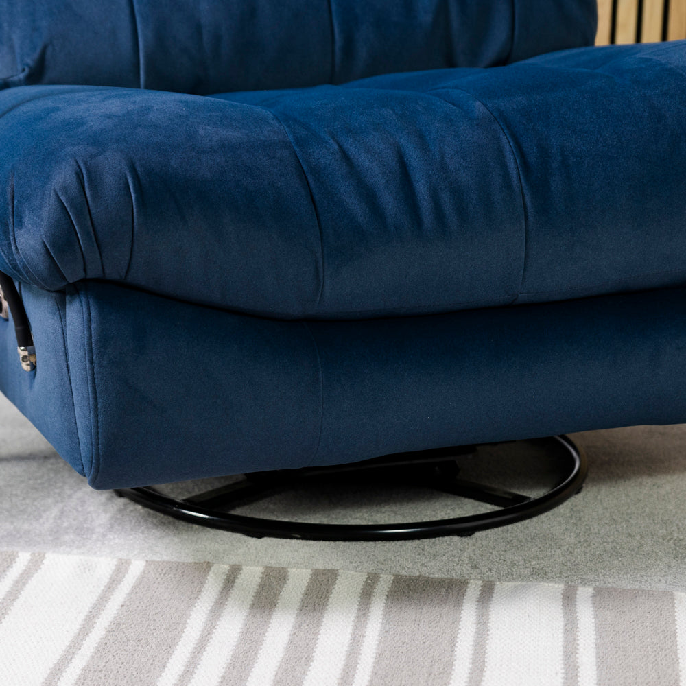 Chill Swivel Rocker Power Recliner Chair - Blue