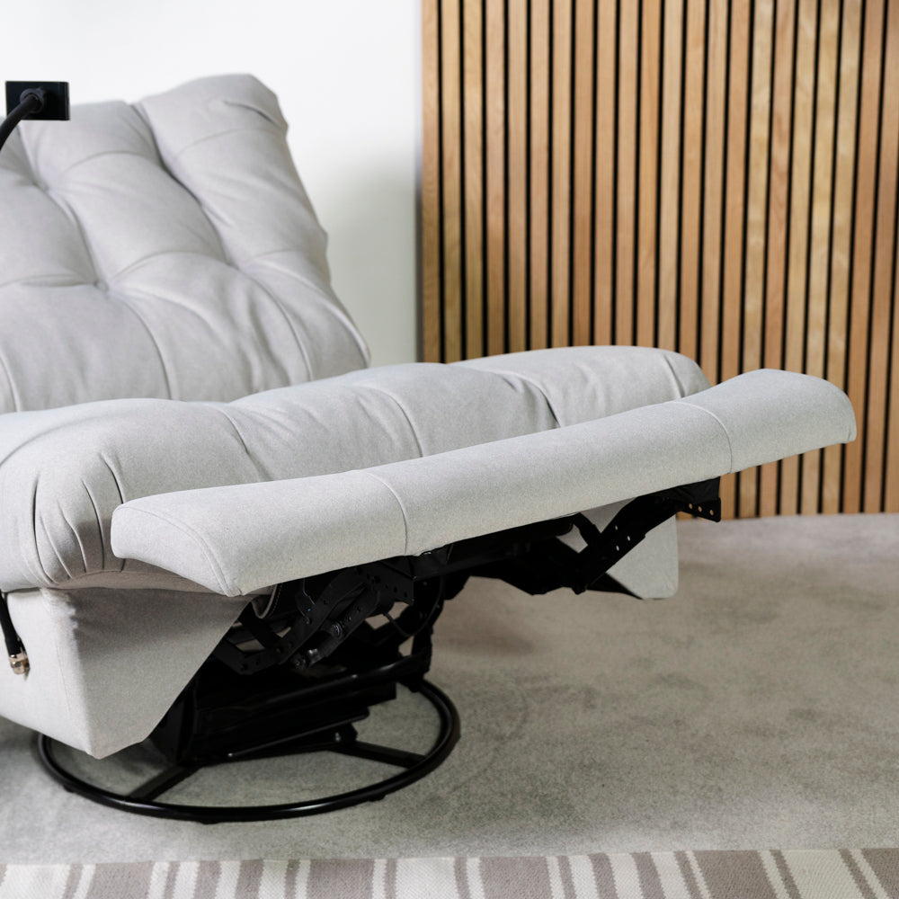 Chill Swivel Rocker Power Recliner Chair - Light Grey