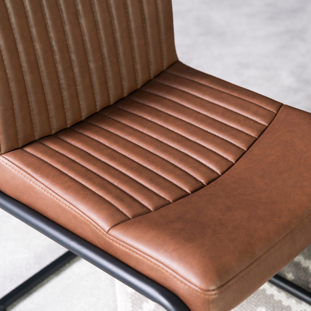 Nautilus 160cm Fixed Top Dining Table & Auburn Tan Dining Chairs