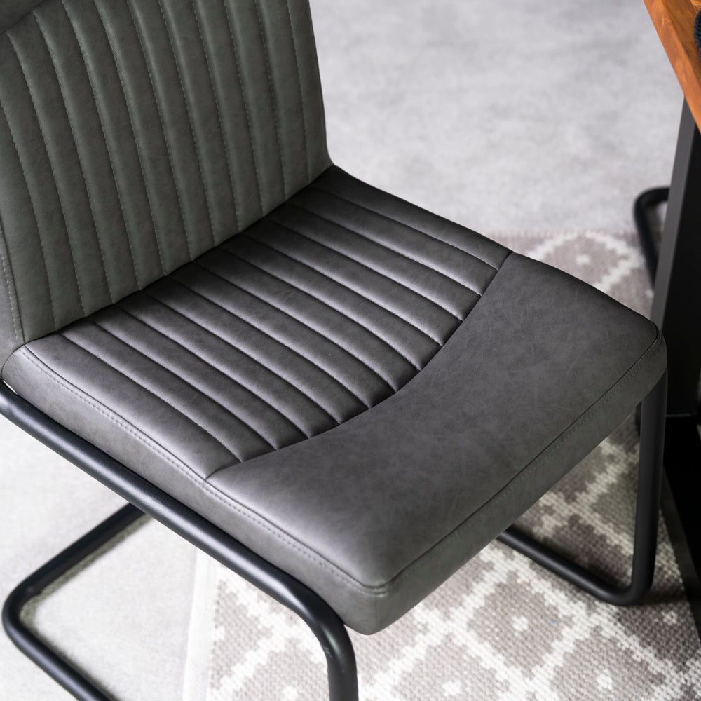 Nautilus 160cm Fixed Top Dining Table & Auburn Grey Dining Chairs
