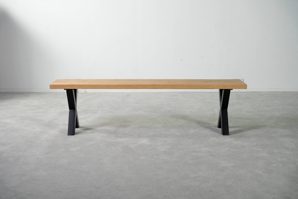 Montana Oak Cross Leg Dining Bench
