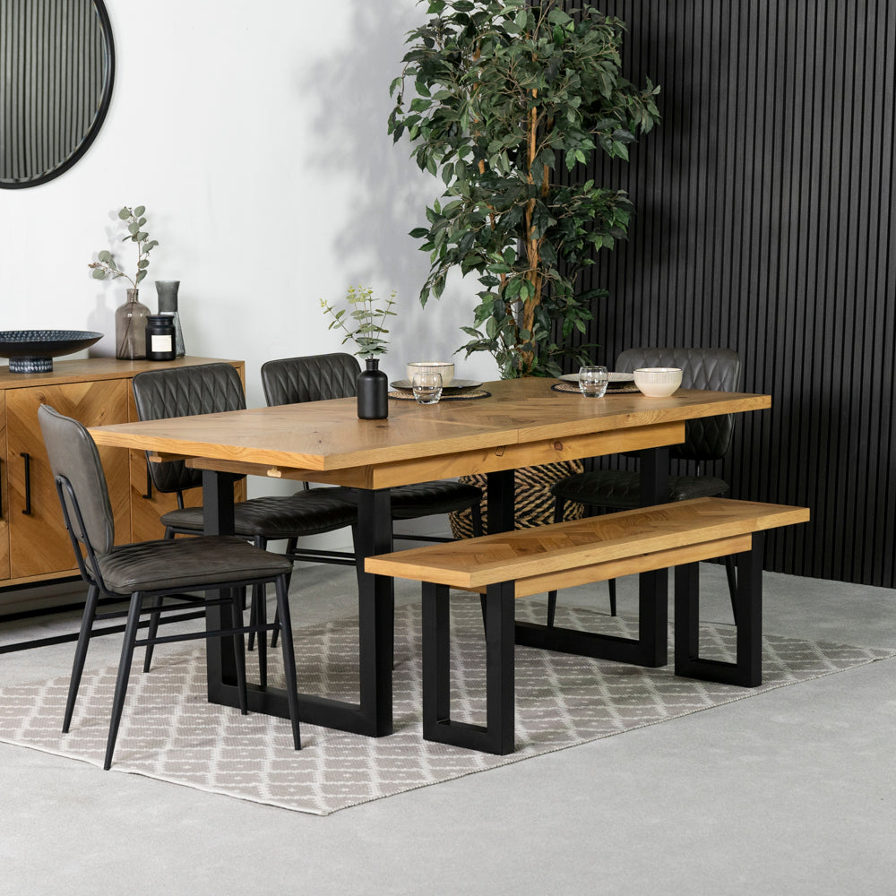 Vienna Oak Extending Dining Table (140cm-180cm)