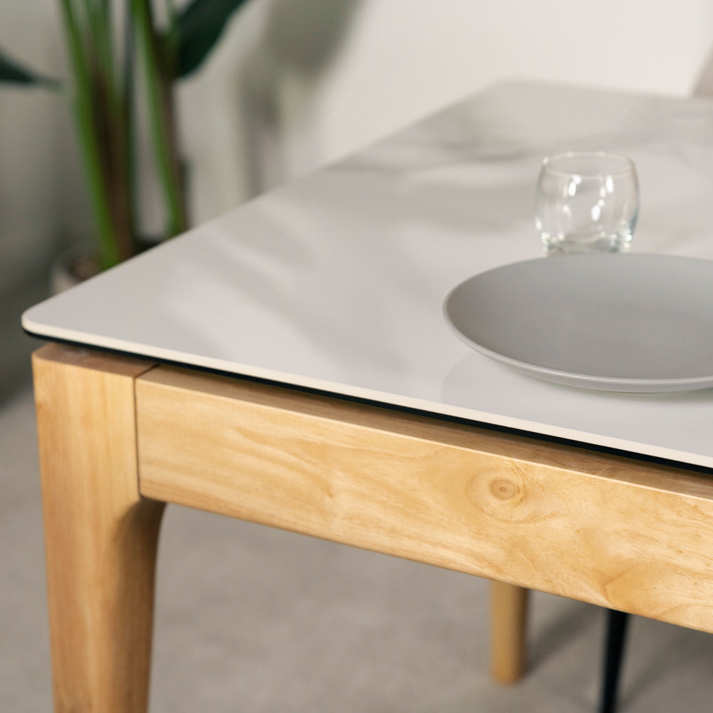 Malmo Extendable Dining Table & Morken Wooden Legs Dining Chairs