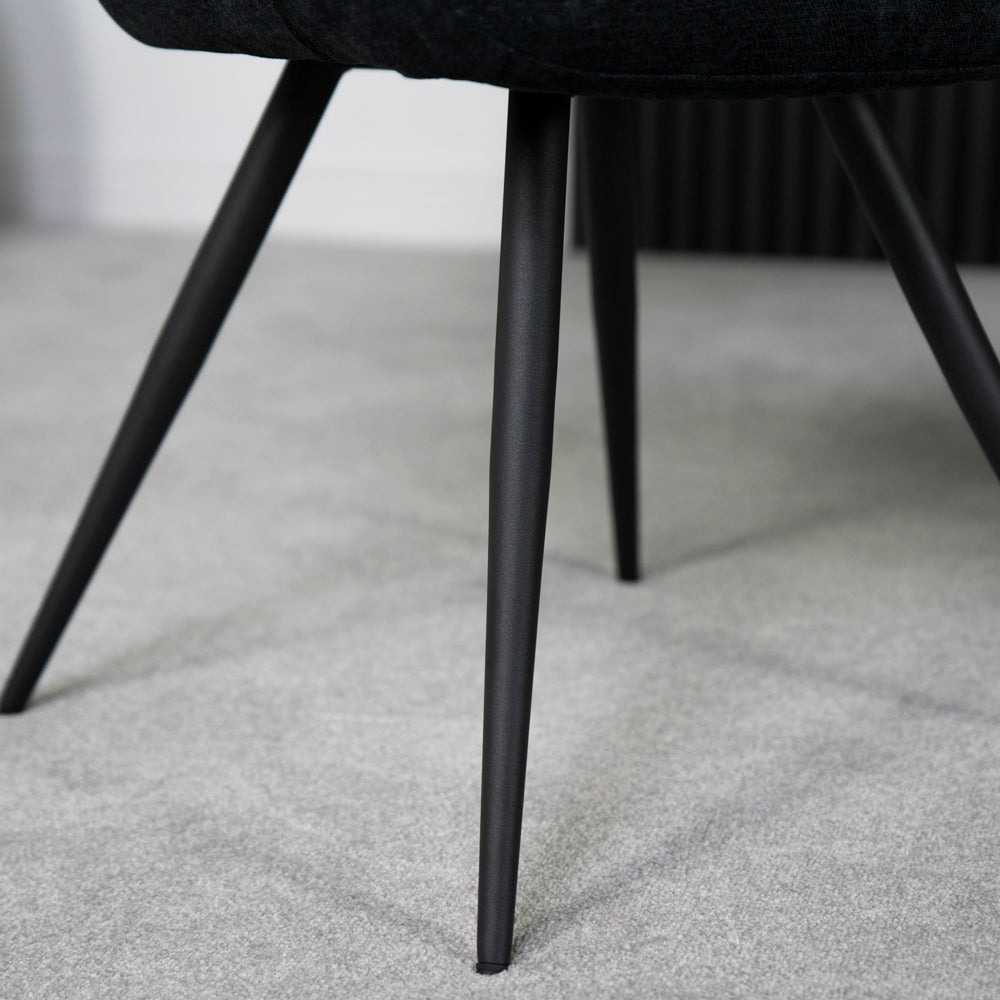 Emma Black Dining Chair Set Of 2