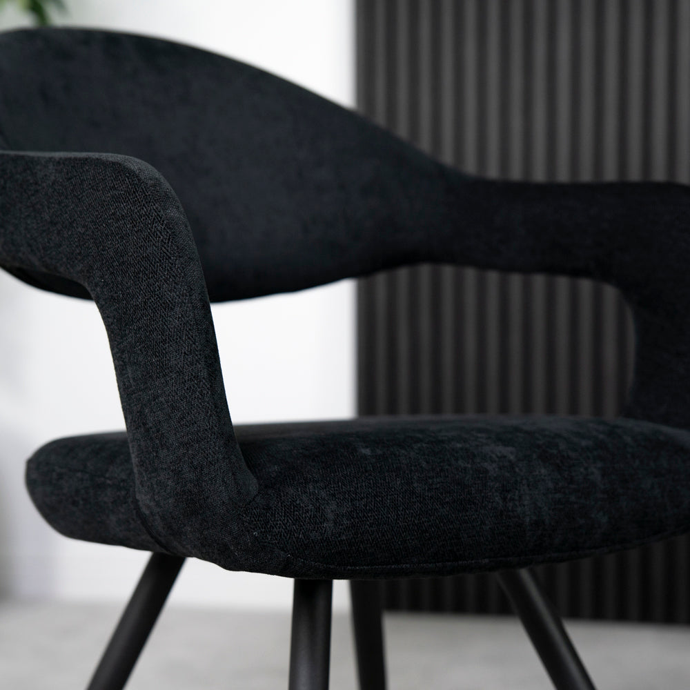 Emma Black Dining Chair Set Of 2
