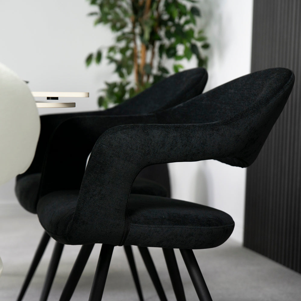 Emma Black Dining Chair Set Of 2