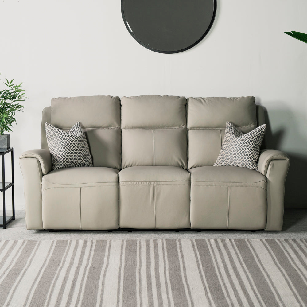 Chievo Leather 3 Seater Power Recliner Sofa