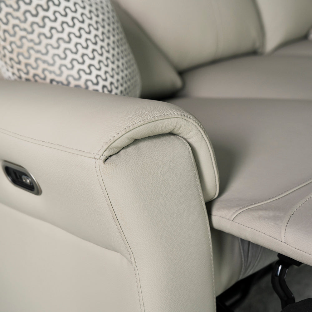 Chievo Leather 3 Seater Power Recliner Sofa