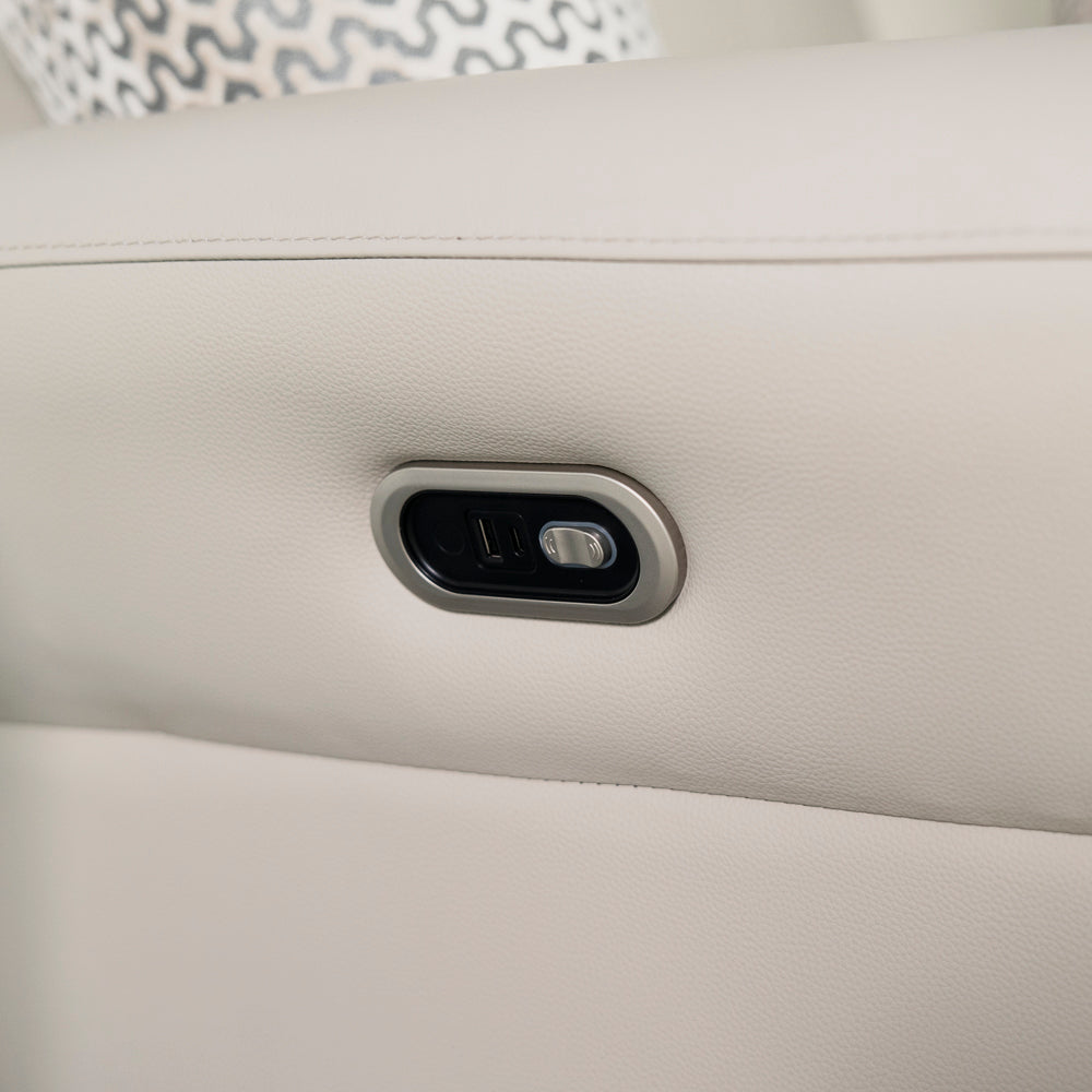 Chievo Leather 2 Seater Power Recliner Sofa