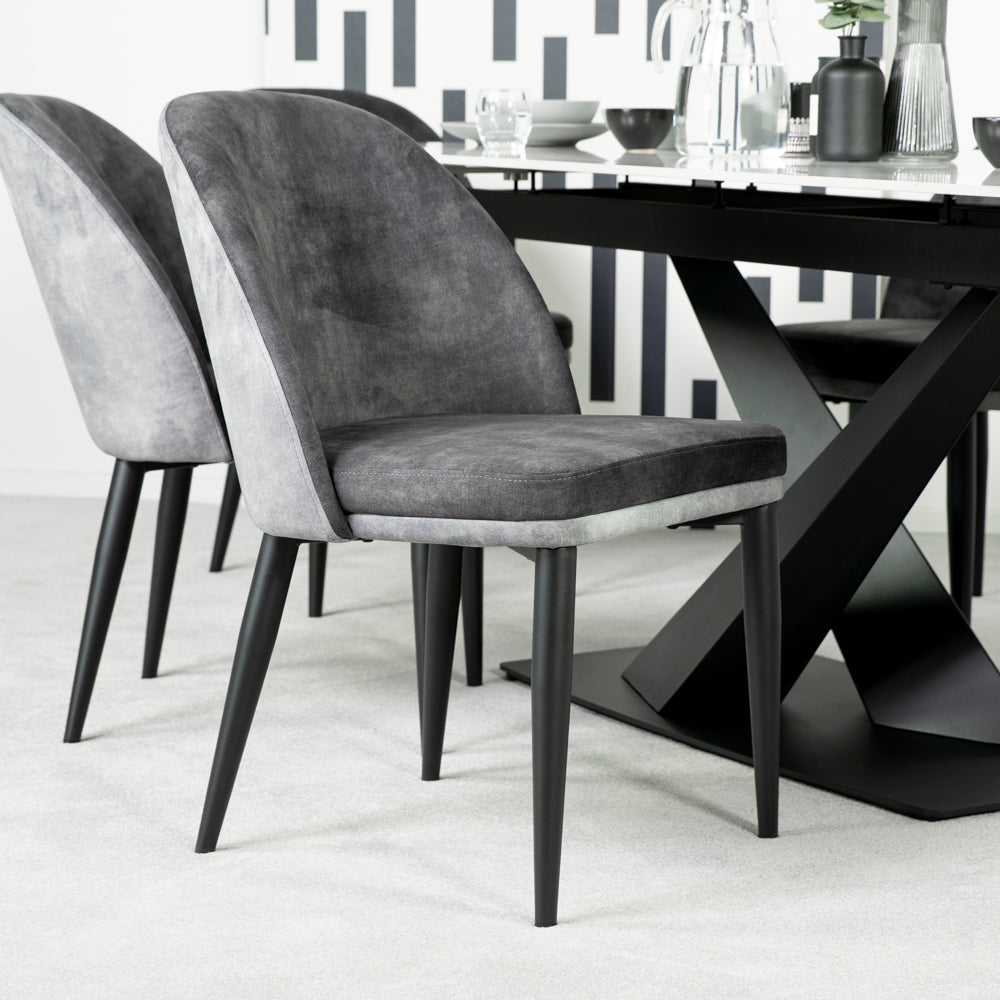 Olympia Ceramic Extendable Dining Table & Lindsay Dining Chair