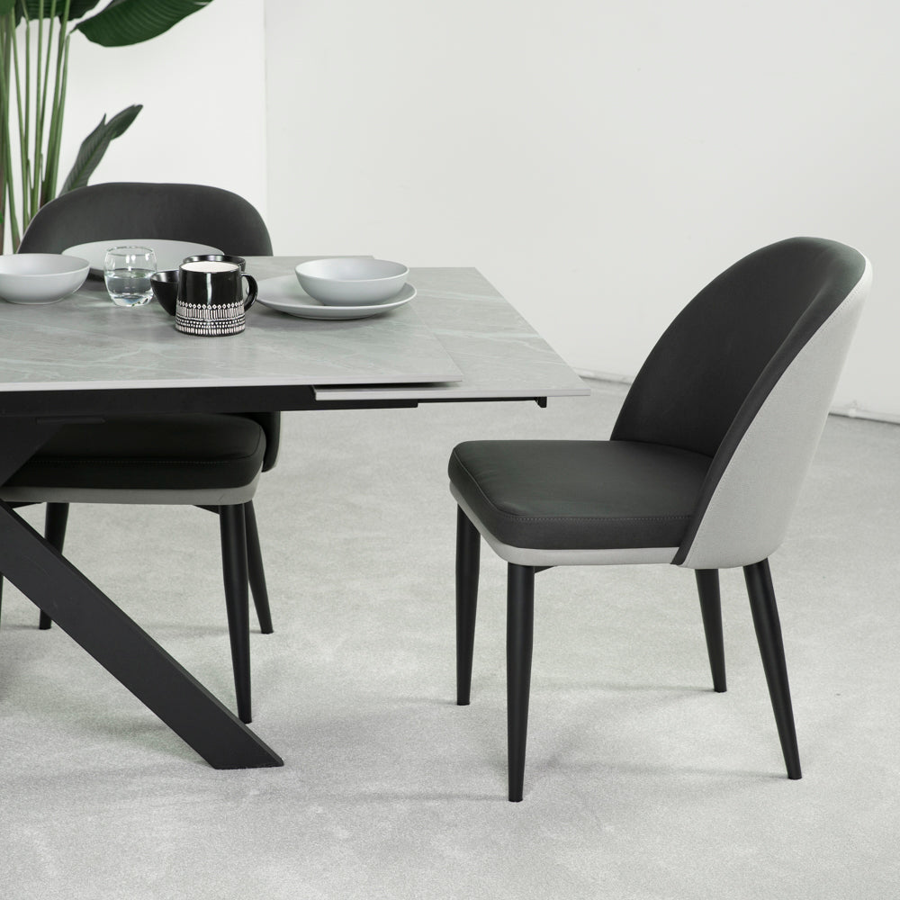 Olympia Ceramic Extendable Dining Table & Lindsay Dining Chair