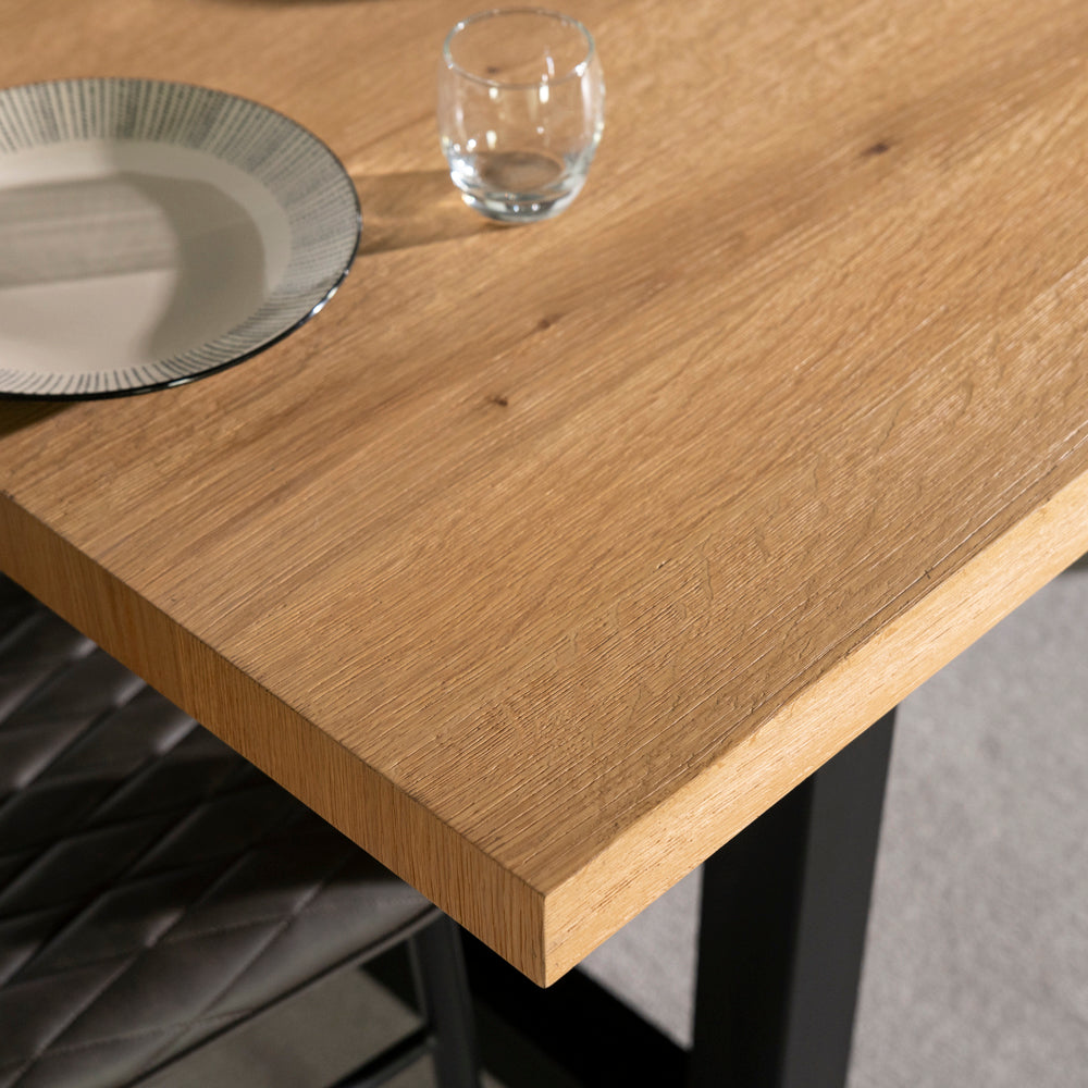 Montana Oak Extending Dining Table & Grainger Grey Dining Chairs