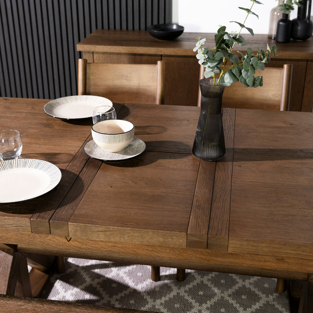 Quebec Oak Extending Dining Table