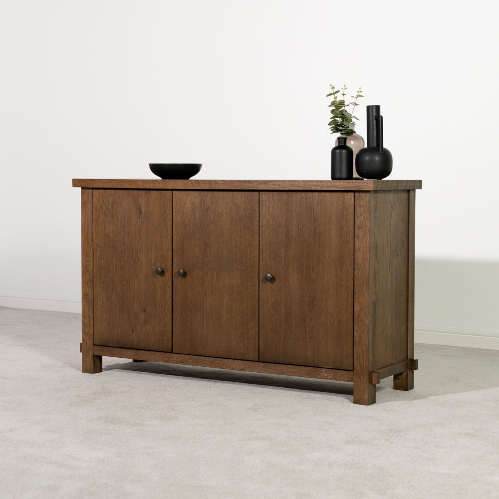 Quebec Oak 3 Door Sideboard