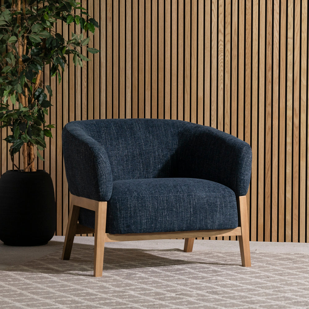 Palm Accent Chair — Blue