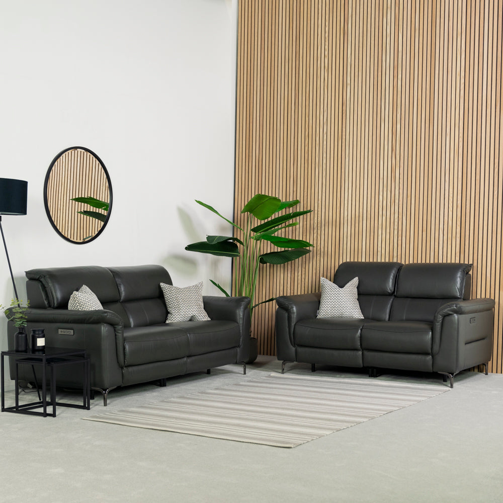 Kaylen 3 Seater Leather Recliner Sofa