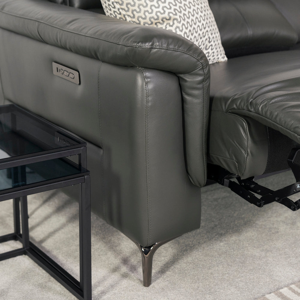 Kaylen 3 Seater Leather Recliner Sofa