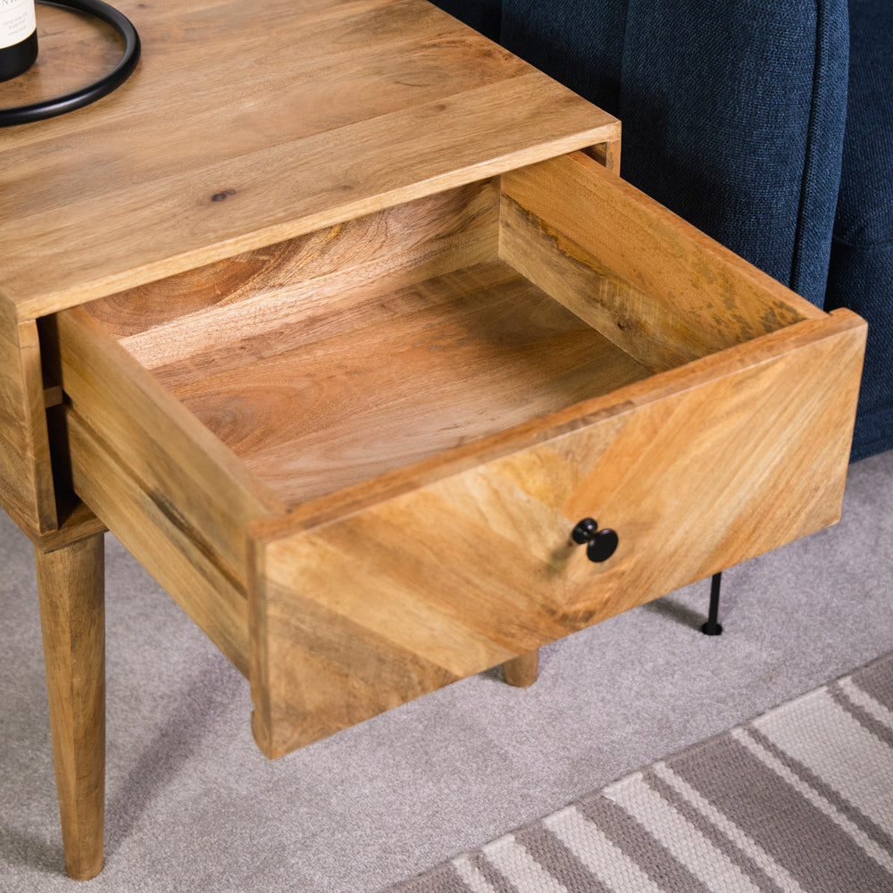 Nautilus 1 Drawer Lamp Table