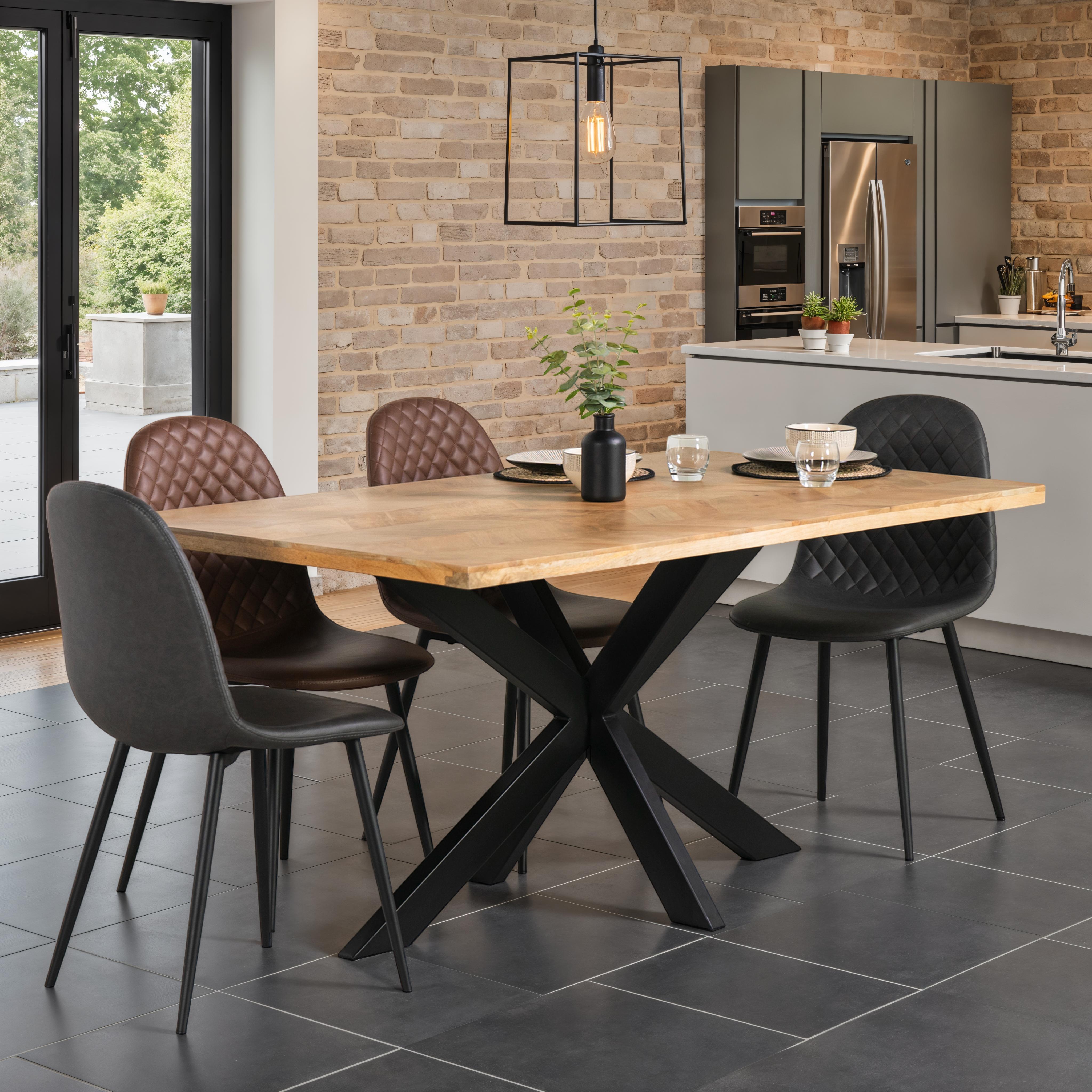 Nautilus 160cm fixed top dining table